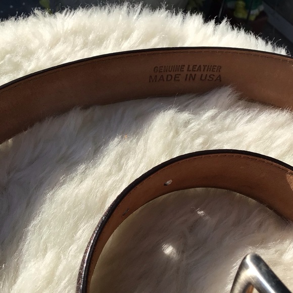 W. Kleinberg Exotic Karung Pebbled Leather Men’s Dress Belt with Nickel Buckle - Picture 10 of 16